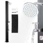 Solar-heated outdoor shower VEVOR LY35L09, 35 l, Black, 40 × 25.5 × 216 cm