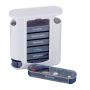 Savaitinis tablečių organizatorius Relaxdays, 7 dėžutės, 4 skyriai, 11,5 × 13 × 4,5 cm