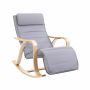 Rocking chair with adjustable footrest LYY41G, light gray