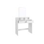 Vanity table with rectangular mirror
