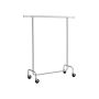 Metal clothes rack on wheels HSR11S, silver color