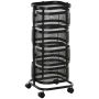 Serving trolley, 4 baskets, Black, 33 × 77 × 33 cm