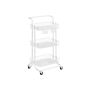SONGMICS serving trolley, 3 tiers, 2 hanging shelves, black