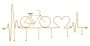 Sieninė drabužių kabykla Bicycle, 59 × 26,5 × 3,2 cm