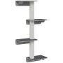 Wall-mounted cat scratching post 66x28x137cm., white/gray