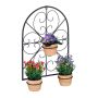 Sieninis vazonų laikiklis Relaxdays 10041679.0, 3 vazonams, Juoda, 43 × 60 × 14,5 cm