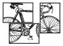 Sieninių plokščių rinkinys Bike, 3 vnt, 40 × 60 × 1,3 cm