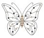Sienų dekoro skydelis Butterfly, 39,5 × 33,5 × 1,5 cm