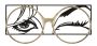 Sienų dekoro skydelis Eyewear, 89,5 × 41,3 × 3,8 cm