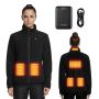 Утеплённая шерстяная куртка VEVOR 2530, XXL, 6 зон нагрева