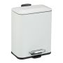 Šiukšliadėžė Relaxdays 10050077_49, 5 l, su pedalu, Balta, 23 × 29 × 20 cm