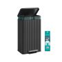Šiukšliadėžė SONGMICS, 50 l, su pedalu, Juoda, 40,3 × 62,5 × 33,6 cm