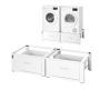 Washing machine stand VEVOR S06-2, 2 pcs. with drawers, White, 1290 × 550 × 310 mm