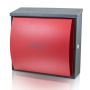 Mailbox, dark grey/red