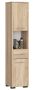 Tall bathroom cabinet-shelf NORE Fin, oak color