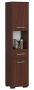 Tall bathroom cabinet-shelf NORE Fin, dark brown