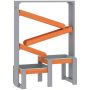 Smėlio ir vandens žaidimų stalas vaikams, 2 dubenys po 28 l, 75 × 105 × 34,5 cm