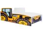Children's bed Farmi with mattress 165 cm x 84 cm x 49 cm, yellow tractor
