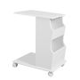 Side table on casters 53x63x31cm., white