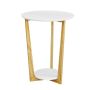 Coffee table 45x60cm., white/light brown