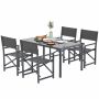 Garden furniture set, 5 pieces, Grey, 150 × 72 × 90 cm