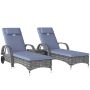 Outsunny 3-piece garden furniture set, grey/dark grey