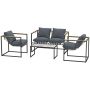 Outsunny 4-piece garden furniture set, assorted colors
