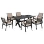 Outsunny 7-piece garden furniture set, black/gray