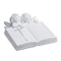 Sodo dekoracija angelas Relaxdays 10047242.0, su knygos formos akmeniu, 20 × 10 × 20 cm
