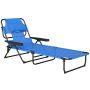 Garden lounger, 4-position backrest, 194 × 72 × 31 cm