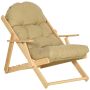 Garden chair Homcom 71x95.5x103cm., light brown/beige