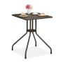 Sodo staliukas Relaxdays 10049577.0, iki 4 asmenų, Ruda, 61 × 75 × 61 cm