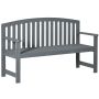 Garden bench, double, Grey, 143 × 51 × 85 cm