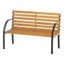 Garden bench Outsunny 122x60x83cm., light brown/black