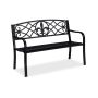 Sodo suoliukas Relaxdays 10030920.0, 2 asmenims, Juoda, 127 × 86 × 60 cm