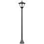 Garden light with solar battery Outsunny 15x15x120cm., black