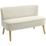 Sofa Homcom 117x56.5x77cm., cream/light brown color