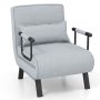 Sofa-lova, 5 padėtys, Pilka, 186,69 × 59,69 × 27,94 cm