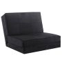 Sofa-lova, 5 padėtys, Pilka/juoda, 210,8 × 73,7 × 11,4 cm