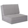 Sofa-lova, 5 padėtys, Pilka/juoda, 210,8 × 73,7 × 11,4 cm