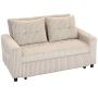 Sofa-lova, Dvivietė, Balta, 157 × 91 × 90 cm