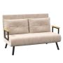 Sofa bed Homcom 102x73x81cm., beige/black