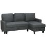 Sofa-lova, kairinė arba dešininė, trivietė su šezlongu, 197 × 85 × 129 cm