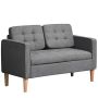 Sofa with storage box Homcom 117x62x78cm., dark gray/light brown