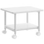 Spausdintuvo stalas VASAGLE OPS002W01, 2 pakopų lentynėlė, Balta, 48 × 34 × 40 cm