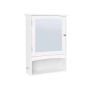 Wall-mounted mirror cabinet for the bathroom, white