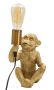 Stalinė lempa Monkey, Auksinė, 17 × 25 × 14,5 cm