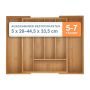 Stalo įrankių įdėklas Relaxdays 10050850_8035, 5–7 skyriai, 2 stalčiai, 44,5 × 5 × 33,5 cm