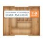 Stalo įrankių įdėklas Relaxdays, 7–9 skyriai, 47,5 × 5 × 38 cm