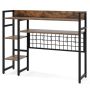 Stalo lentyna-organizatorius su metaliniu tinkleliu ir 6 kabliukais, 94x25x73,5 cm